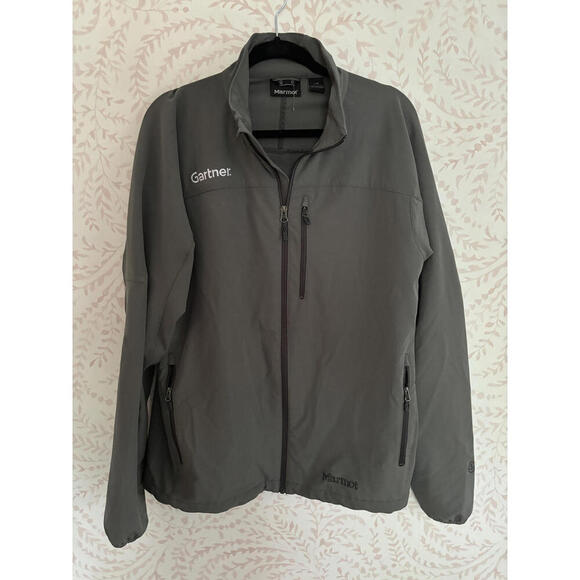 Marmot Other - FALL CLEARANCE EUC Marmot Lightweight Gray Jacket with Gartner Logo M MED